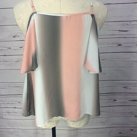 Bar 3 Tri Color Size Large Off Shoulder Blouse - Picture 4 of 8